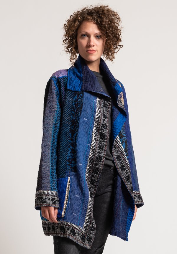 Mieko Mintz 4-Layer Stripe Ralli Jacket in Purple/ Black | Santa Fe Dry ...