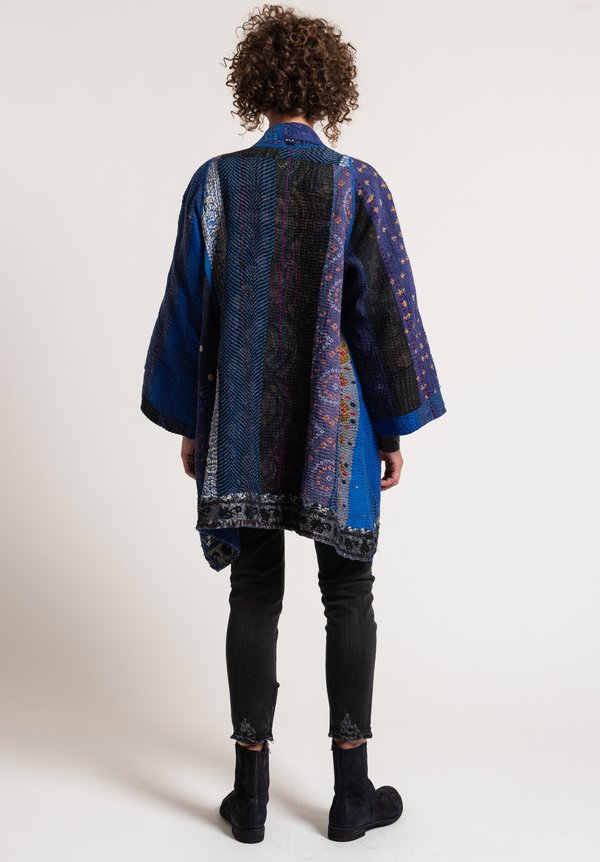 Mieko Mintz 4-Layer Stripe Ralli Jacket in Blue/Purple