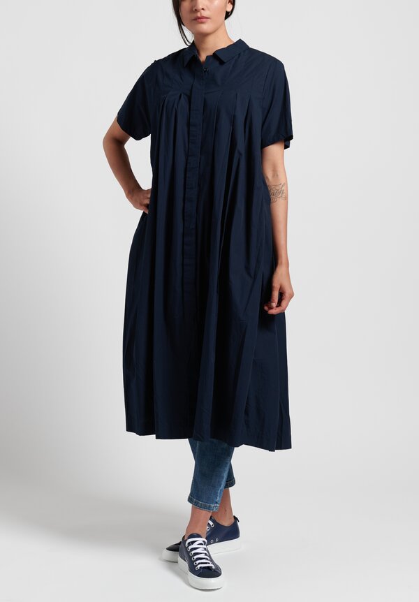 Casey Casey Pleated Charlotte Dress in Navy	
