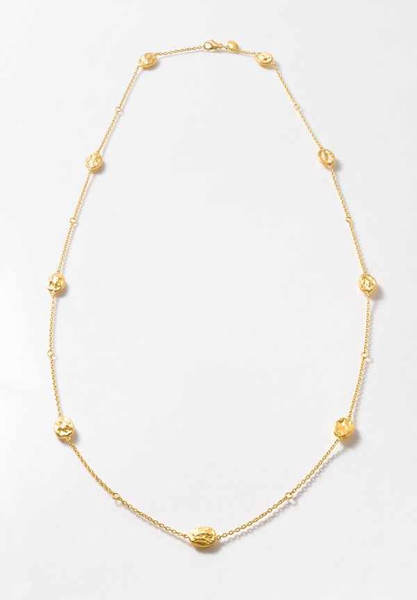 Lika Behar Crushed Gold Nugget Necklace	