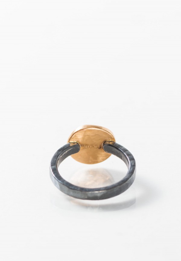 Lika Behar Rose Gold, Ox. Silver, Cognac Diamond Ring	