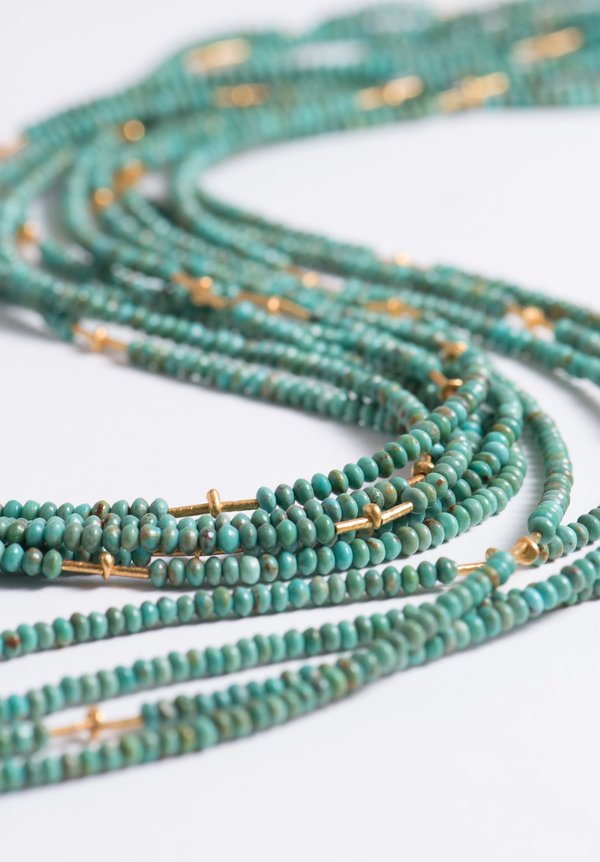 Greig Porter 5-Strand Kingman Turquoise Necklace	