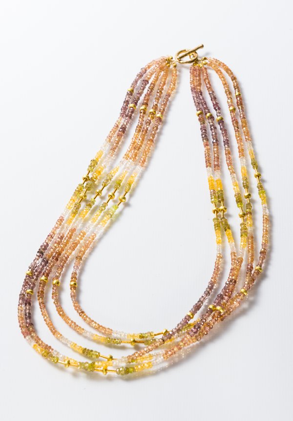 Greig Porter 18K Rainbow Sapphire Necklace
