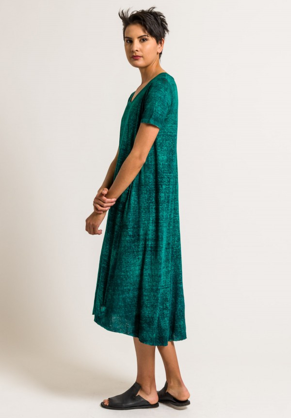 Avant Toi Lightweight Linen Long Dress in Smeraldo | Santa Fe Dry Goods ...