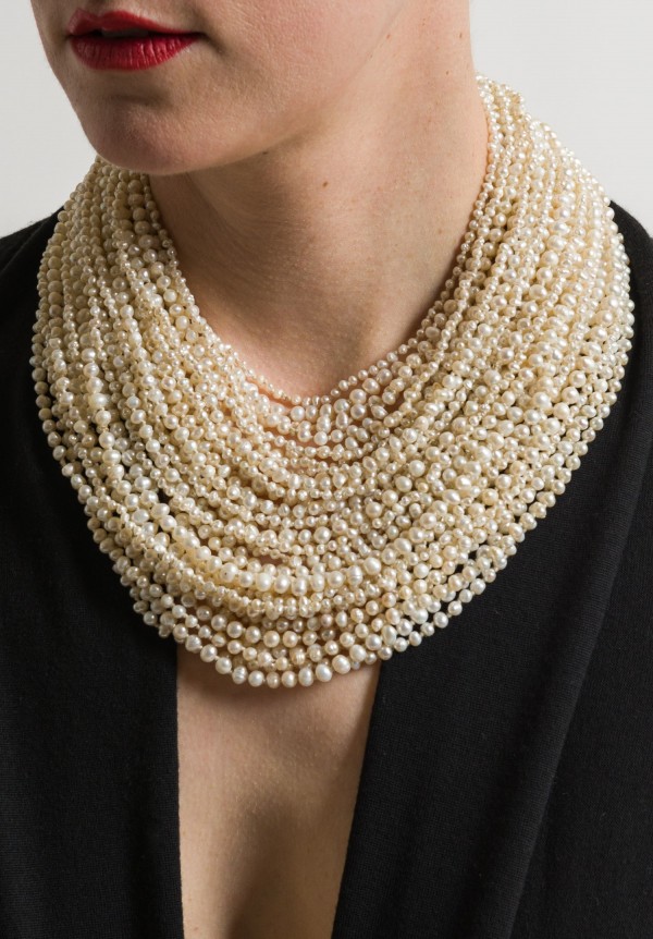 Monies Unique Pearl 37 Strand Necklace