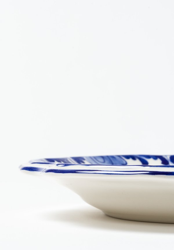 Palmetta Este Handcrafted Ceramic Plate Blue