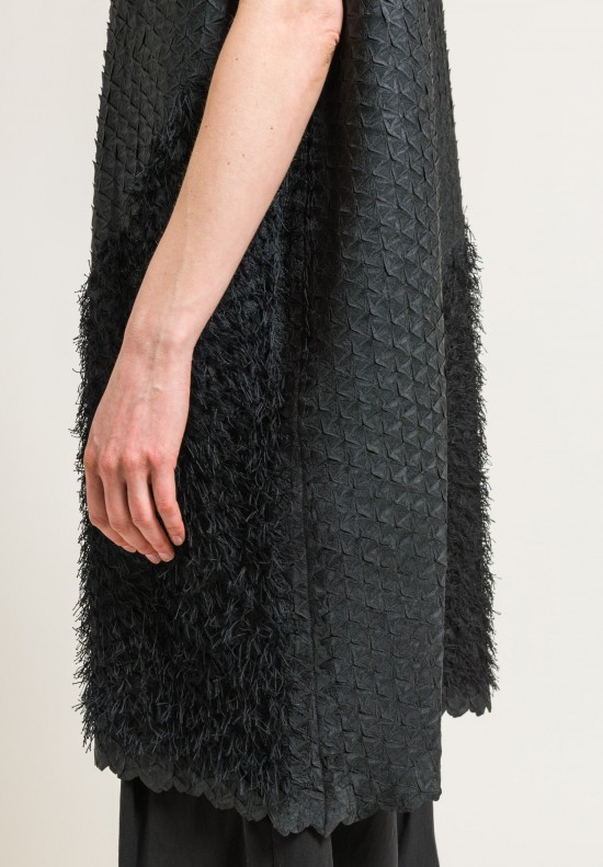 Issey Miyake Retrospect 2 Subtle Fringe Dress in Black