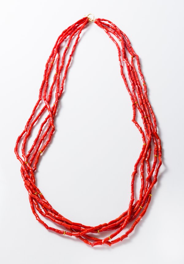 Greig Porter 18K, Natural Italian Coral Necklace