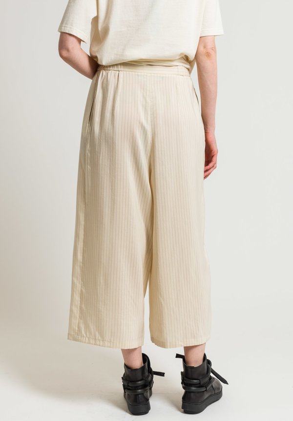 Miao Ran Stripped Culottes in Natural/Red
