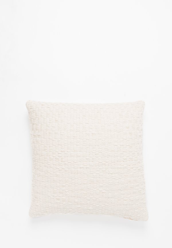 Handwoven Raw Cotton-Alpaca Blend Pillow in Copito	