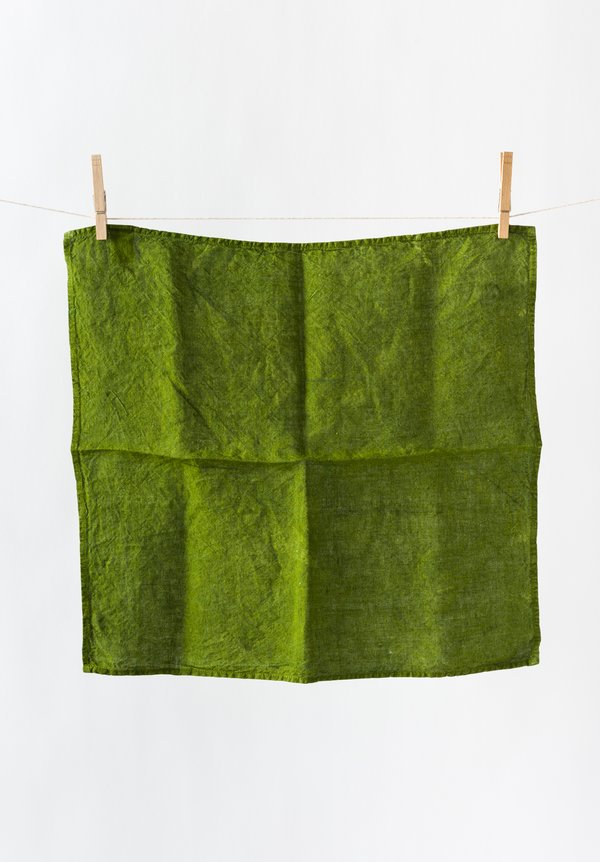 Linen Square Napkin in Verde