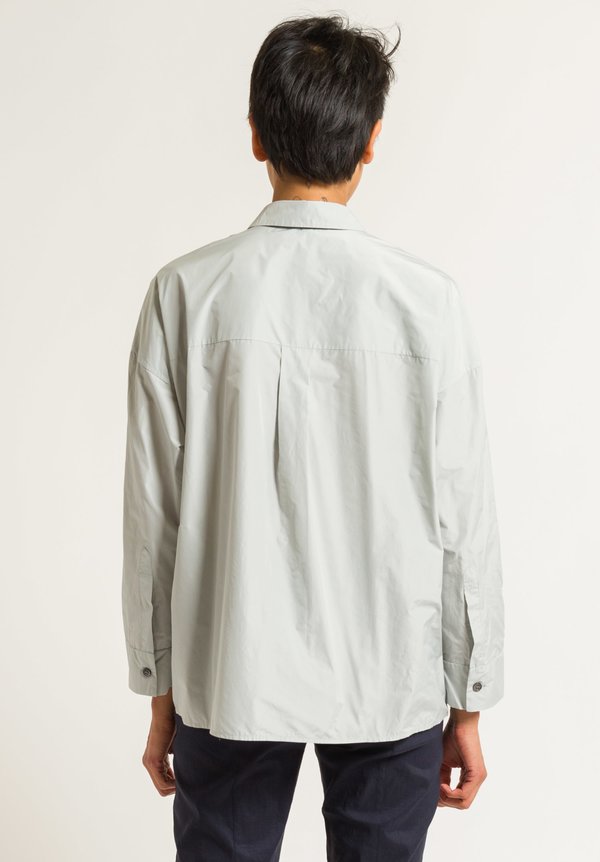 Peter O. Mahler Comfortable Crash Blouse in Silver	