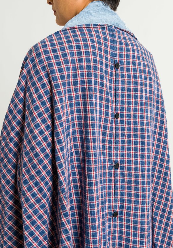 Greg Lauren Big Bear Denim Wrap in Red, Blue & White