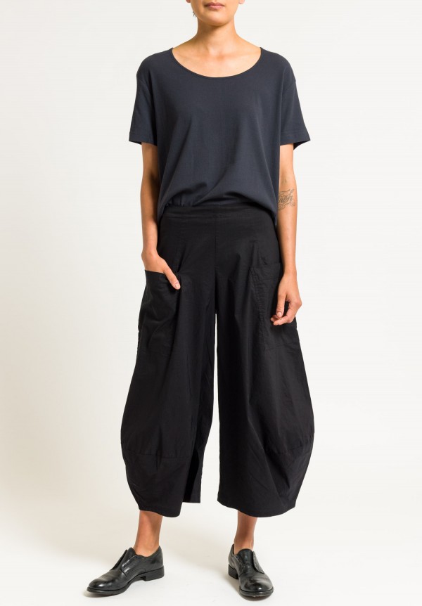 Rundholz Black Label Stretch Wide Leg Pants in Black | Santa Fe Dry ...