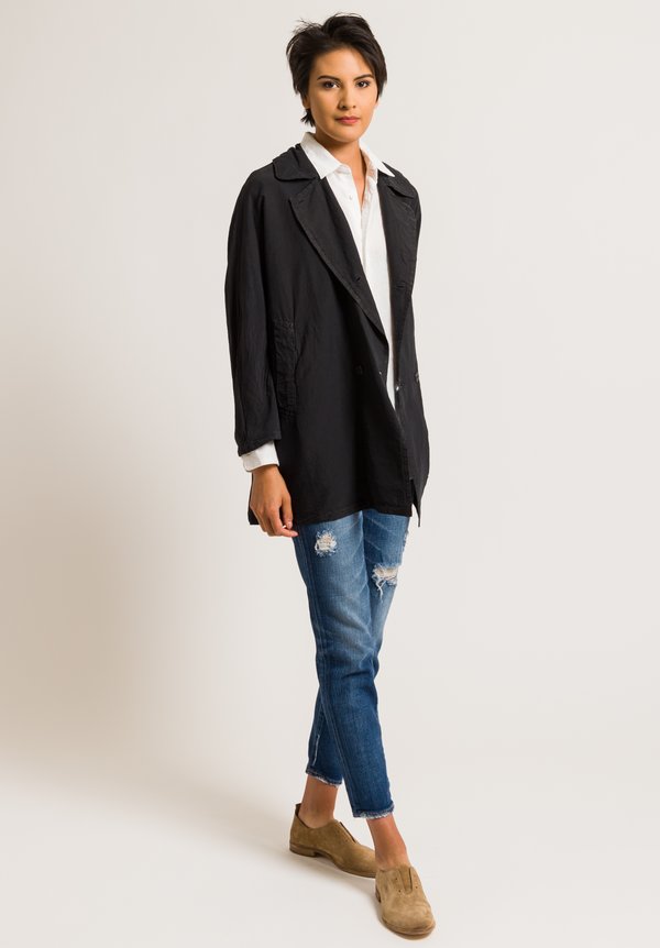 	Kaval Silk Dolman Double Jacket in Black