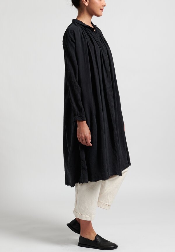 Kaval Silk Open Gather One Piece Tunic in Black | Santa Fe Dry Goods ...