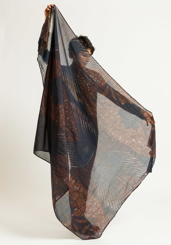 Rundholz Abstract Print Scarf in Des. 038