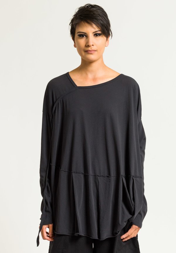 Rundholz Skirted Front Top in Saphir