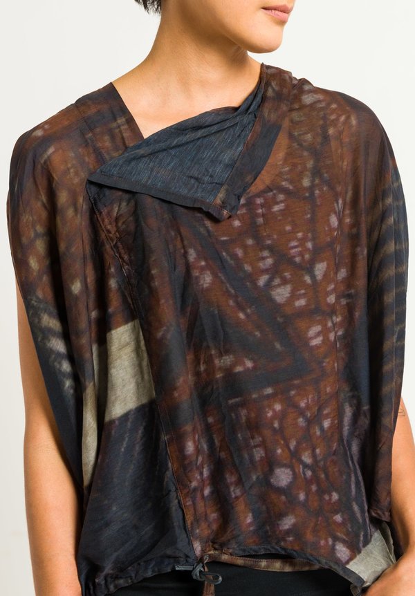Rundholz Abstract Print Asymmetric Top in Des. 038