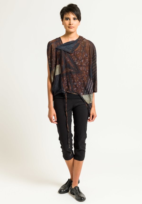 Rundholz Abstract Print Asymmetric Top in Des. 038