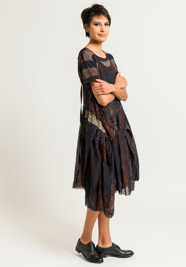 Rundholz Sheer Abstract Print Tunic in Des. 038