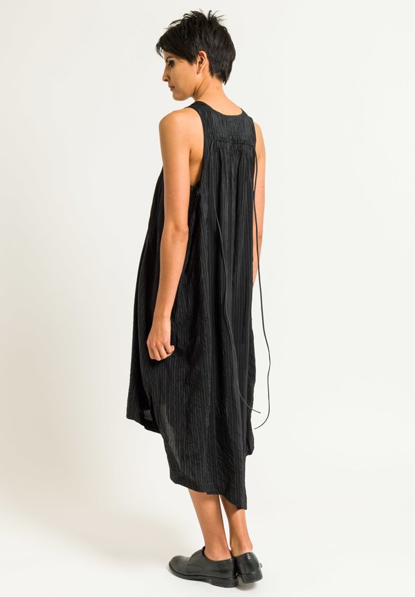 Rundholz Sleeveless Striped Dress in Black