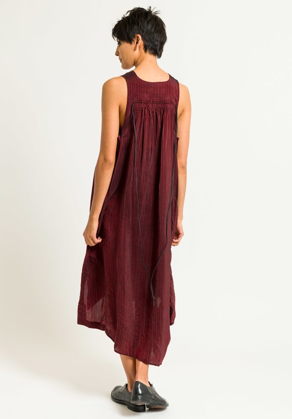 Rundholz Sleeveless Striped Dress in Granat