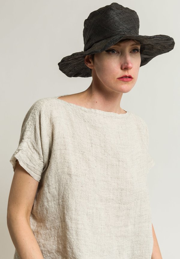 Reinhard Plank Tom Straw Hat in Black