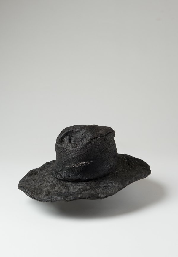 Reinhard Plank Tom Straw Hat in Black