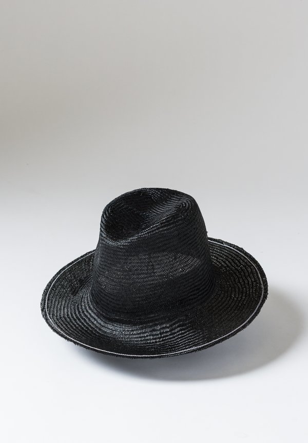 Reinhard Plank Uniform Straw Hat in Black