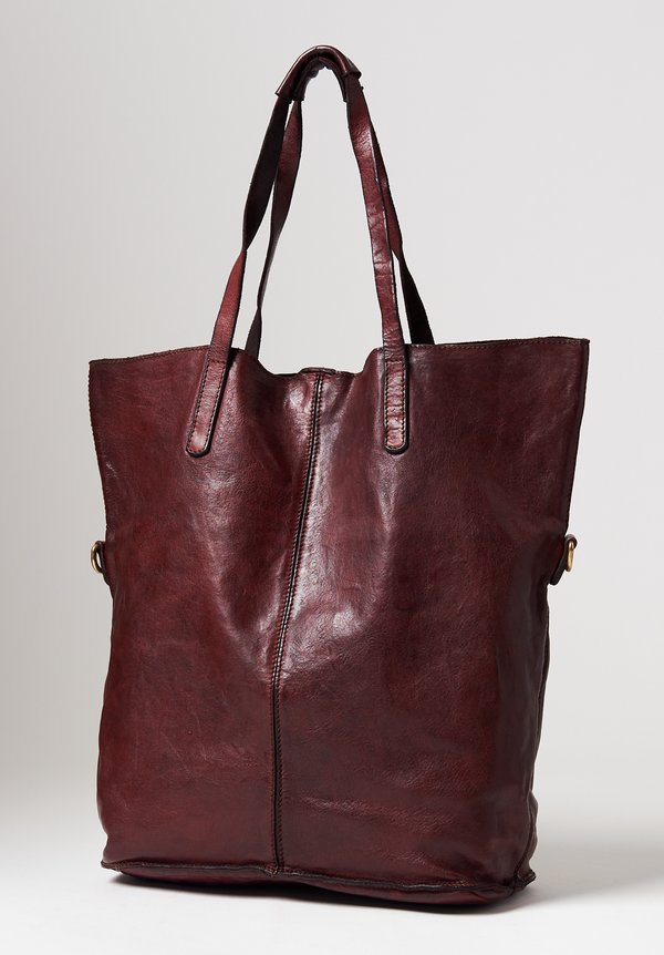 Campomaggi Large Shopping Tote in Wine