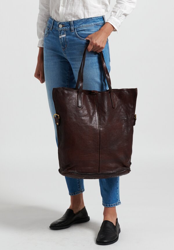 Campomaggi Large Shopping Tote in Brown