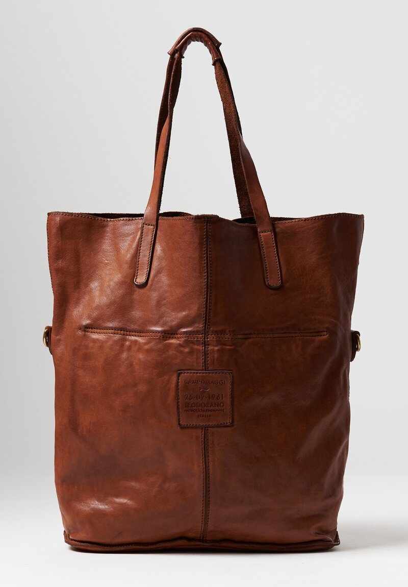Campomaggi Large Shopping Tote in Cognac	