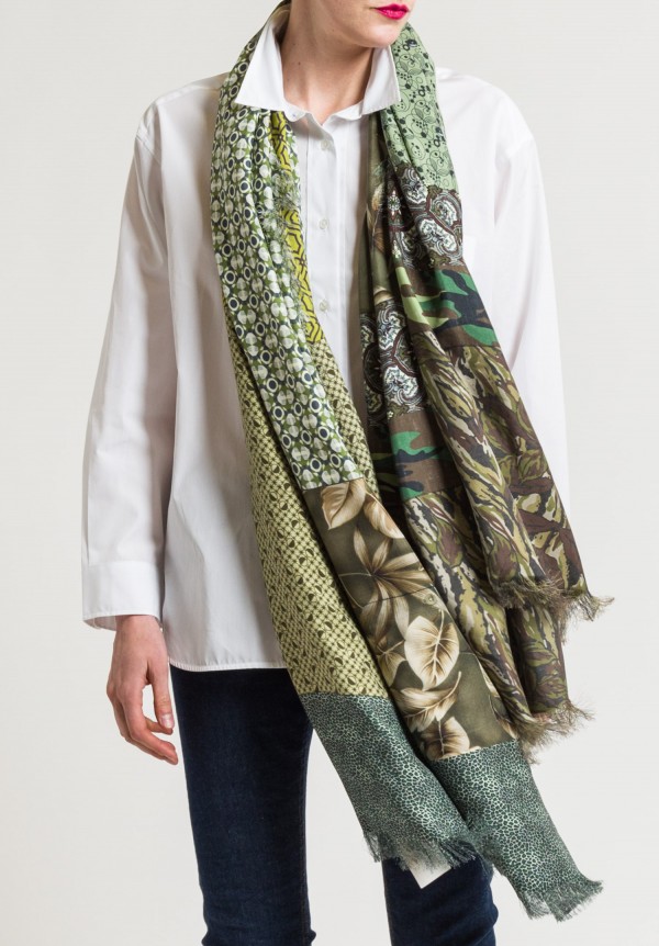 Pierre-Louis Mascia pure Silk Cotton scarf wrap 100% authentic