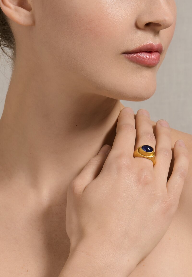 Greig Porter 22K Brushed Gold & Tanzanite Ring