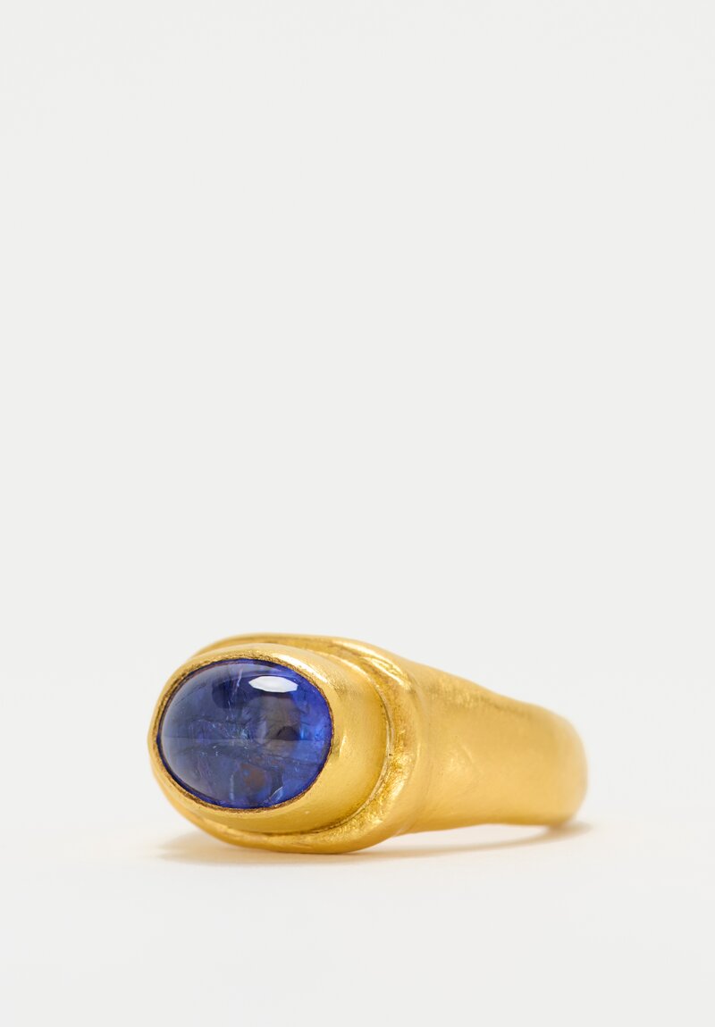 Greig Porter 22K Brushed Gold & Tanzanite Ring