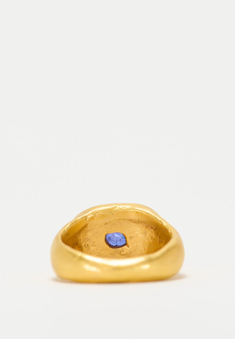 Greig Porter 22K Brushed Gold & Tanzanite Ring