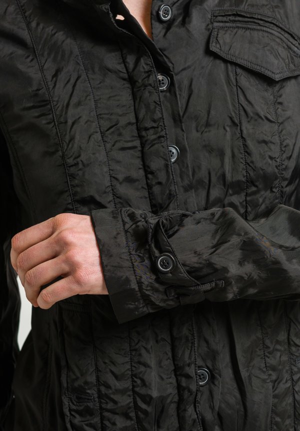 Rundholz Front Ruche Detail Jacket in Black
