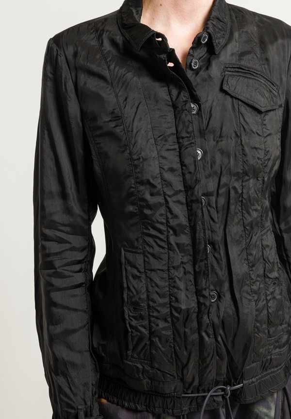 Rundholz Front Ruche Detail Jacket in Black