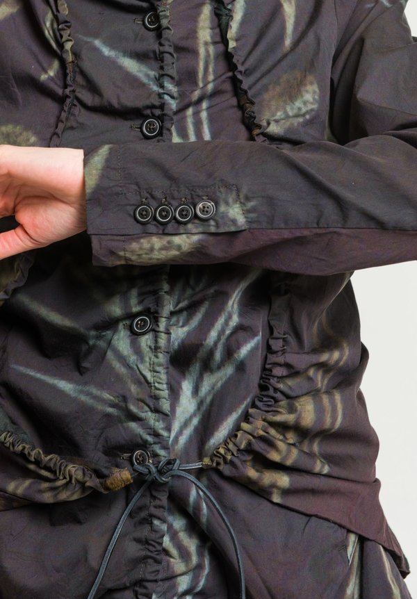 Rundholz Asymmetric Tie Detail Shirt Jacket in Des. 033