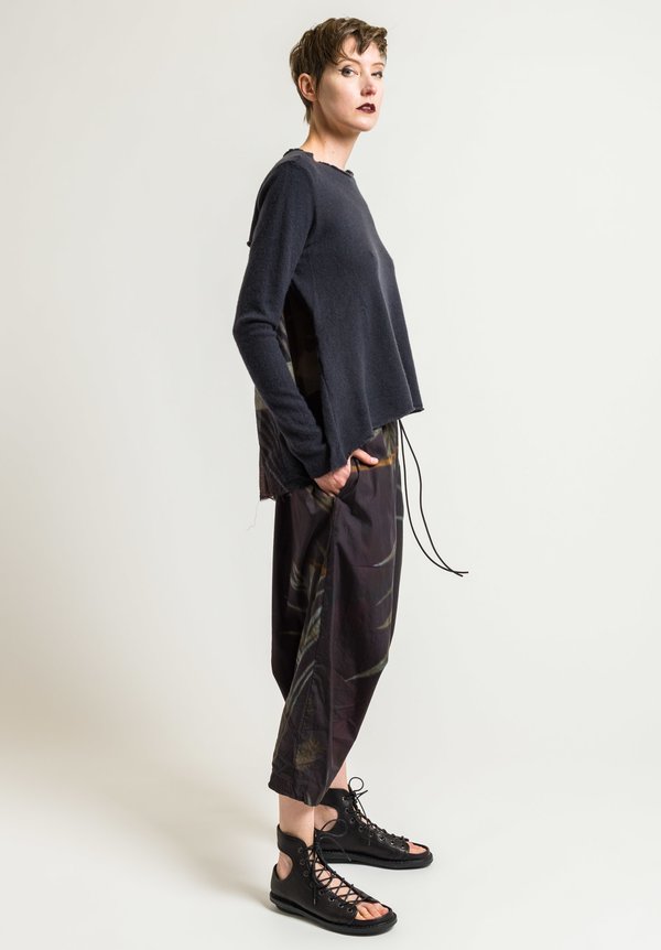 Rundholz Relaxed Sweater with Pleated Back in Saphir/Dis. 03