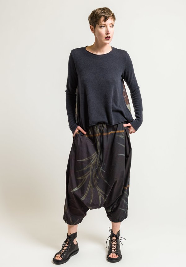 Rundholz Relaxed Sweater with Pleated Back in Saphir/Dis. 03 | Santa Fe ...