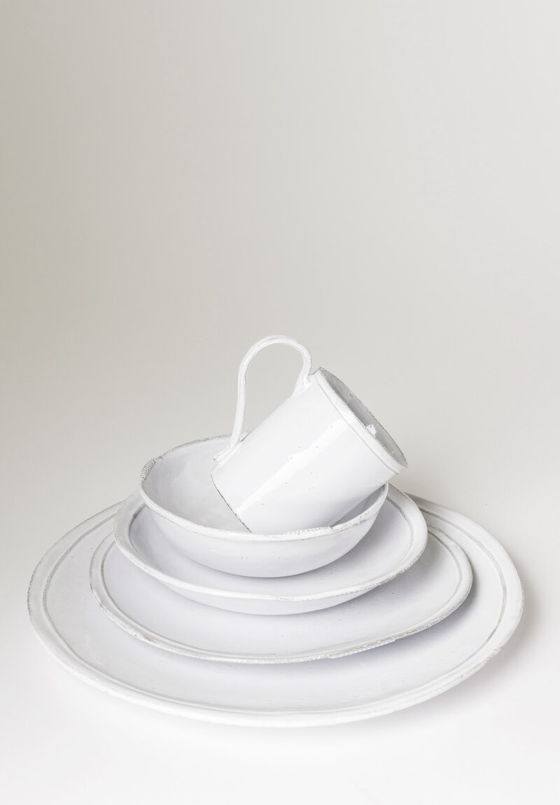 Astier de Villatte Simple Very Large Dinner Plate in White	