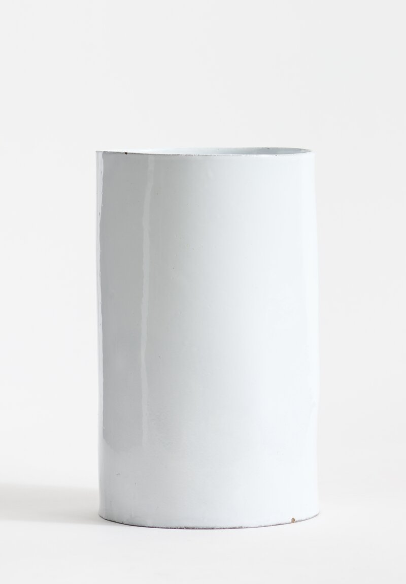 Astier de Villatte Rien Large Tube Vase in White	