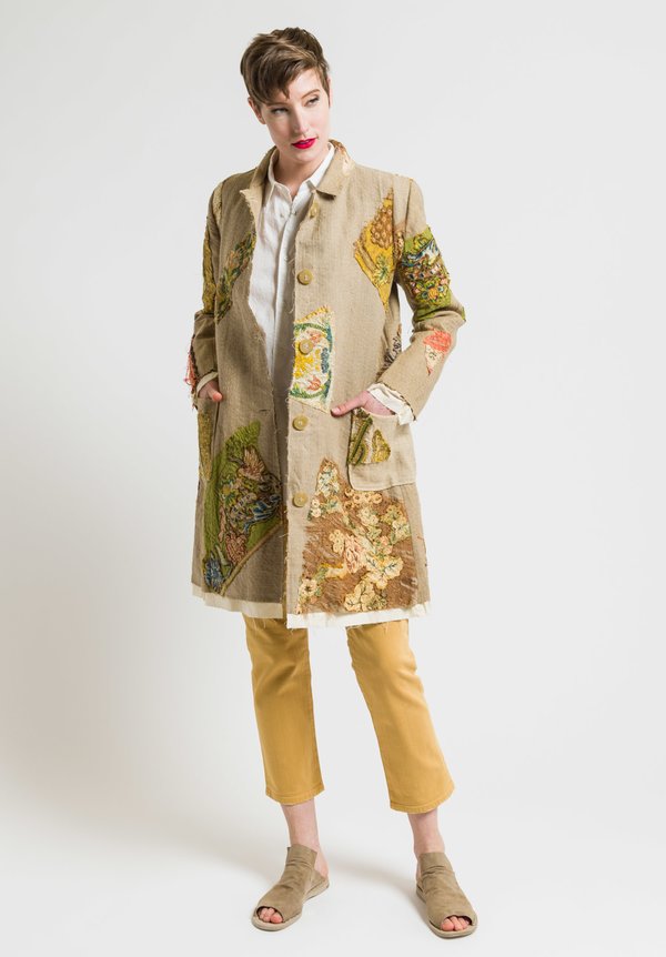 By Walid Tapestry Story Martha Jacket in Gold/Natural