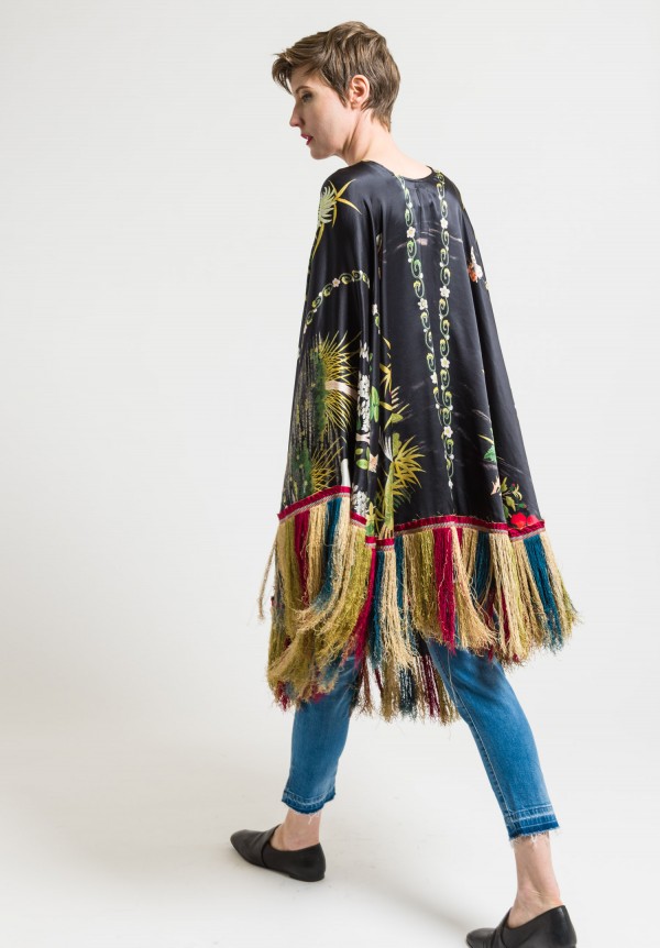 By Walid Conchita Poncho with Multicolor Fringe