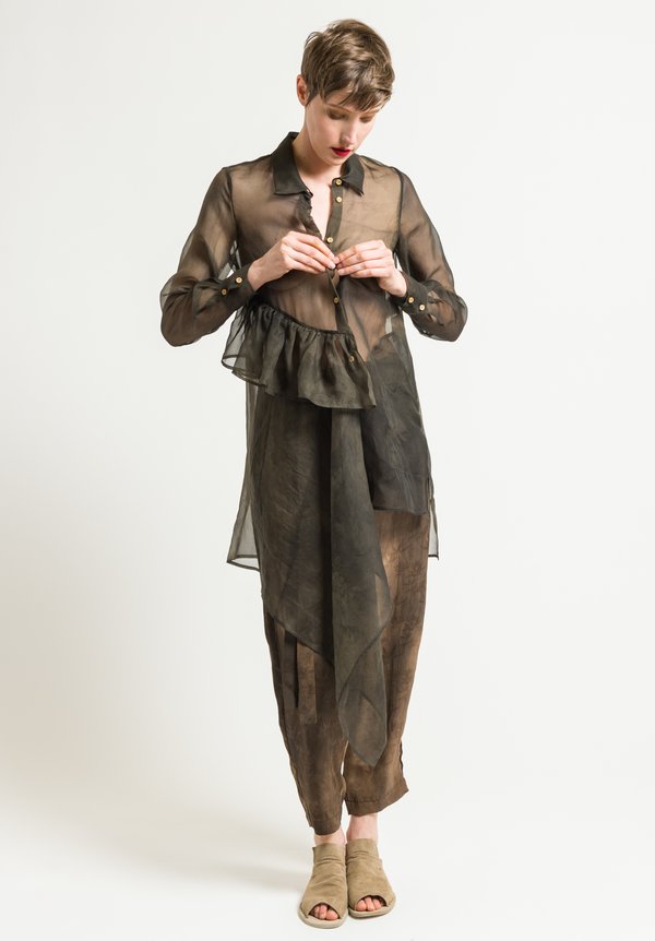 Uma Wang Sheer Tille Shirt in Dark Grey | Santa Fe Dry Goods . Workshop ...