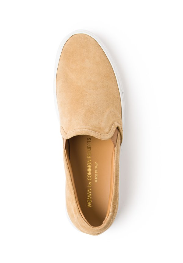 Common Projects Suede Slip-On Shoes in Tan