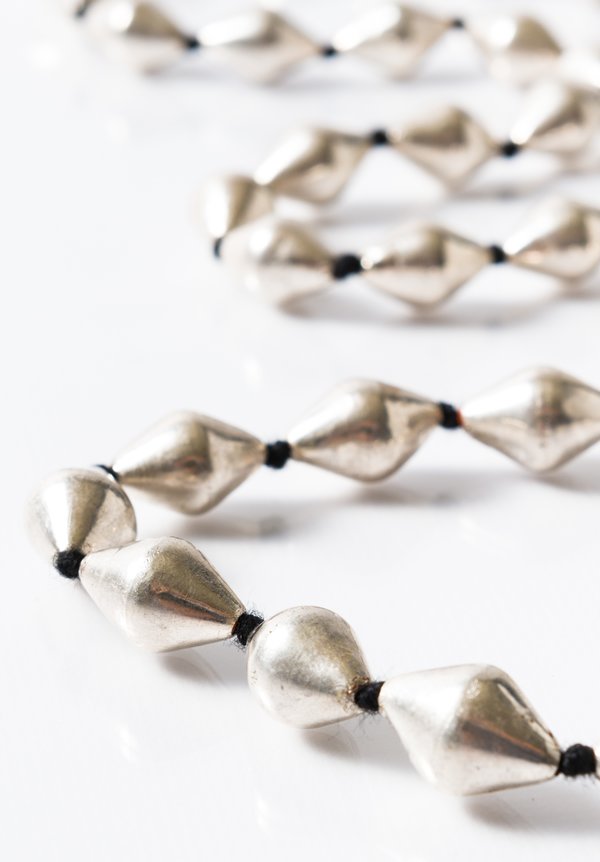 Shobhan Porter Vintage Silver Dholki Beads Necklace