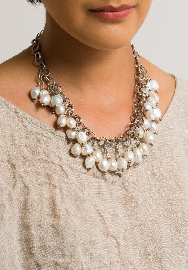 Holly Masterson Links & Baroque Pearl Necklace